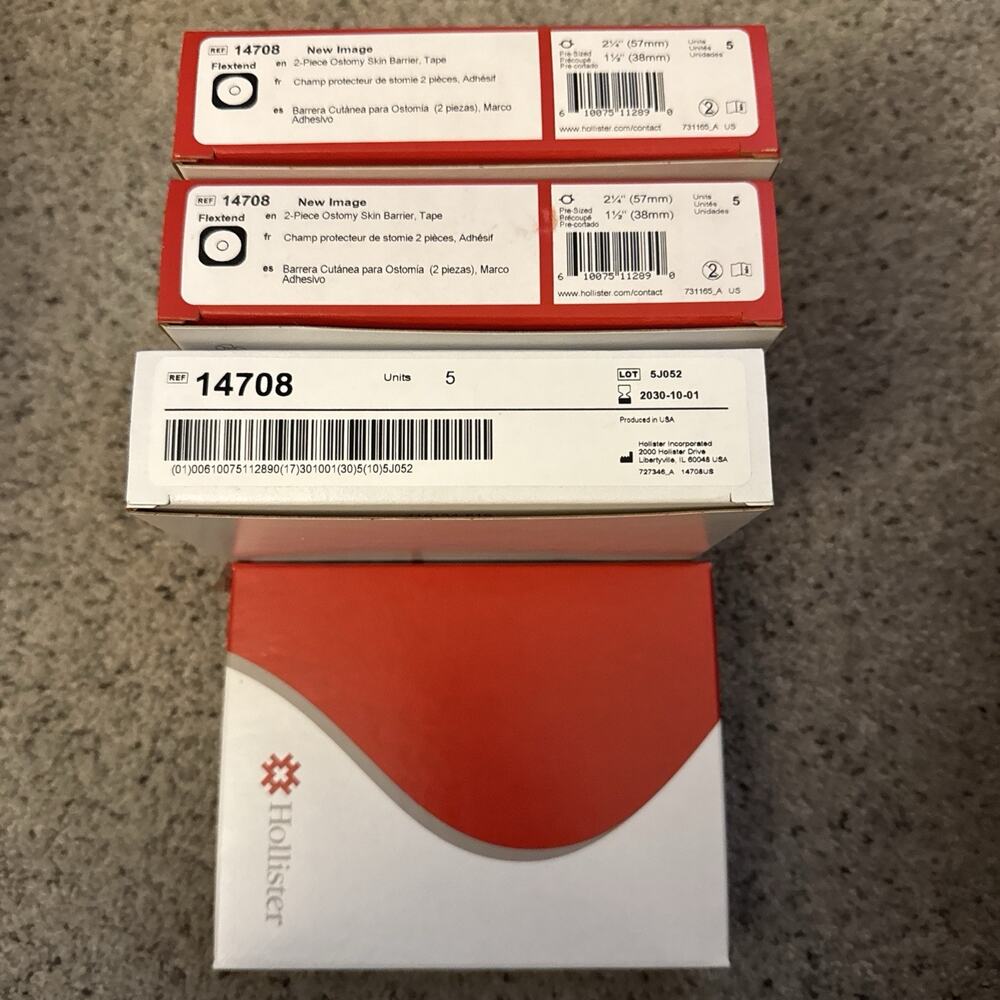 NIB! 20 (4 Boxes of 5) Hollister 14602 New Image Skin Barriers 1-3/4” Exp 2030